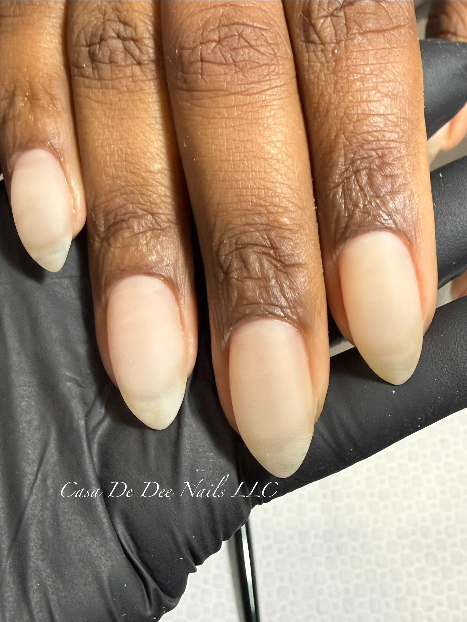 Precise cuticle work, up close.