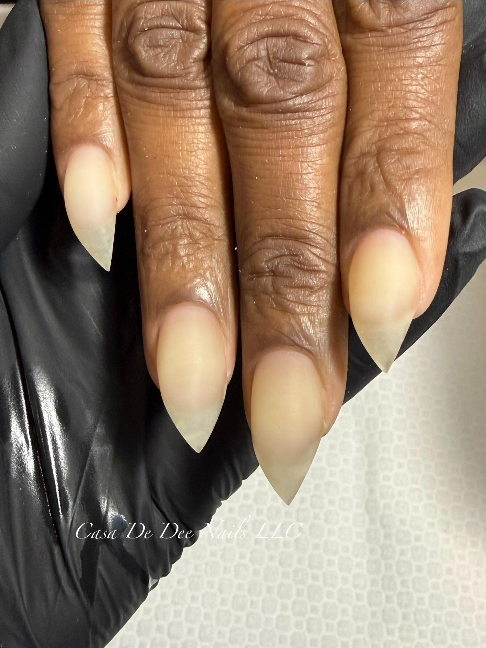 The clean foundation polish sits on.